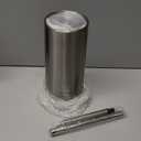 Toilet Brush and Holder, Toilet Brush 304 Stainless Steel, Toilet Bowl Brush for Bathroom Toilet-Ergonomic, Elegant,Durable (Silver)