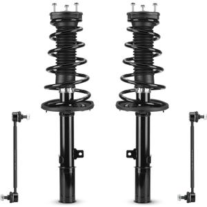 Rear Struts w/Coil Spring & Sway Bar Links for 2004-2006 Toyota Camry / 2004-2006 Lexus ES330 (Exc. Adaptive Variable Suspension), Shock Absorber Assembly Replace 172207 172208 K90345, 4PCS