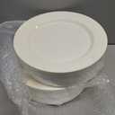 I00000 100 Pcs Ivory Plastic Plates,10inch Cream Dinner Plate, Elegant Disposable Plates Perfect for Birthday, Party,Wedding, Baby & Bridal Shower (100 Guests)
