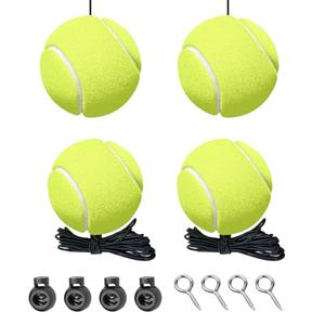KUQUTIDY 4 Sets Garage Tennis Ball Parking Aid Sensor, Height Adjustable Car Parking Assistant Stopper with Lanyard for Garage, Stop Sign Indicator Ball Kit Guide System Stoppers for Your Vehicle