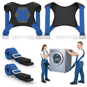 NOCOEX Moving Straps for Heavy Object - 2-Person Lifting and Moving System with Soft Back Pad - Shoulder Lifting Straps for 2 Movers to Easy & Safe Carry Furniture Appliance Mattresse Up to 880lbs