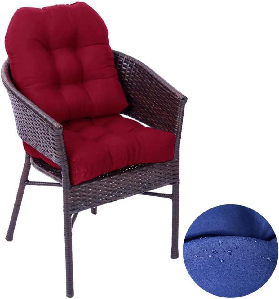 Rocking Chair Cushion Set 2 Pack U Shape Patio Seat Cushions Soft Thickened Indoor/Outdoor Patio Chaise Lounger Cushion 18.9 x 18.9 Inch (Burgundy)