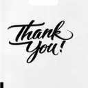 Infinite Pack Thank You Merchandise Bags, Die Cut Handles, Retail Shopping Bags for Boutique - Choose Color & Size (9" X 12", PACK OF 100, White)