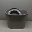 Amazon Basics Large Cat Litter Box with High Sides, Top Entry, Includes Scoop, 20.5 x 14.75 x 14.38 inches, Grey