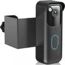 Anti-Theft Blink Doorbell Mount, Drill-Free Door Mount for Blink Video Doorbell (2nd Gen), Doorbell Bracket Holder with Rain Cover Not Block Doorbell Sensor Easy to Install for Business, Dorm, Rentals (Dark Black)