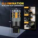 Zyvirexa 7440 LED Turn Signal Bulbs Compatible For Nissan Maxima 2002/2003 (Front/Rear) & 2009-2019 (Rear), Amber Yellow, Plug and Play, Pack Of 2