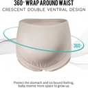 Mama Cotton Women’s Over The Bump Maternity Panties High Waist Full Coverage Pregnancy Underwear Adjustable Waistband (Multicolor B 5 Pack, Size-M)