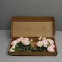 Pink Peonies Artificial Flowers 2 Bouquets Vintage Peonies 18pcs Pink Peonies with Single Long Stems Silk Flowers for Wedding Decoration Bride Bouquet Flowers Crafts Floral Arrangement (Pink)