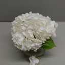 Real Touch Artificial Hydrangea in Vase,Premium Faux Flowers with Faux Water for Home Decoration,Coffee,Table,Wedding,White Fake Hydrangea with Vase for DIY Floral Arrangements