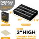 SpaceAid WrapNeat 3 in 1 Wrap Organizer with Cutter and Labels, Plastic Wrap, Aluminum Foil and Wax Bamboo Dispenser for Kitchen Storage Organization Holder for 12" Roll (Black)