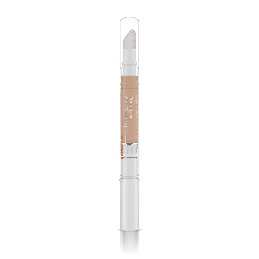 Neutrogena SkinClearing Blemish Concealer Face Makeup with Salicylic Acid Acne Medicine, Non-Comedogenic and Oil-Free Concealer Helps Cover, Treat & Prevent Breakouts, Light 10,.05 oz (0.5 Fl Oz (Pack of 1), 10 Light)