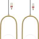 lobolighting Pendant Light Fixtures, 2 Pack Modern Gold Pendant Lighting Adjustable Height Mid Century Chandelier, Frosted Glass Globe Single Hanging Light for Kitchen Island Dining Room Bedroom