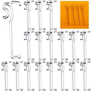 Blulu 3 Inch Valance Clips Window Blind Clear Plastic Retainer Latent for Horizontal Blind(12 Pieces)