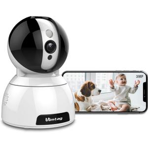Vimtag Cam | Security Indoor Camera 4MP FHD | WiFi Smart Home Dome Camera | Surveillance IP Camera | Pet Camera | Baby Nanny Monitor | 360° PTZ Remote | Motion Detection | 2-Way Audio | Night Vision