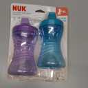 NUK Fun Grips Hard Spout Sippy Cup, 10 oz. | Easy to Hold, BPA Free, Spill Proof Toddler Cup, 2pack, Blue and Green