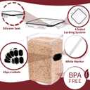 PRAKI Large Airtight Food Storage Containers with Lids, 10PCS Plastic Cereal Storage Containers, Kitchen & Pantry Organizers and Storage for Sugar, Flour, Baking Supplies with Lables & Mark