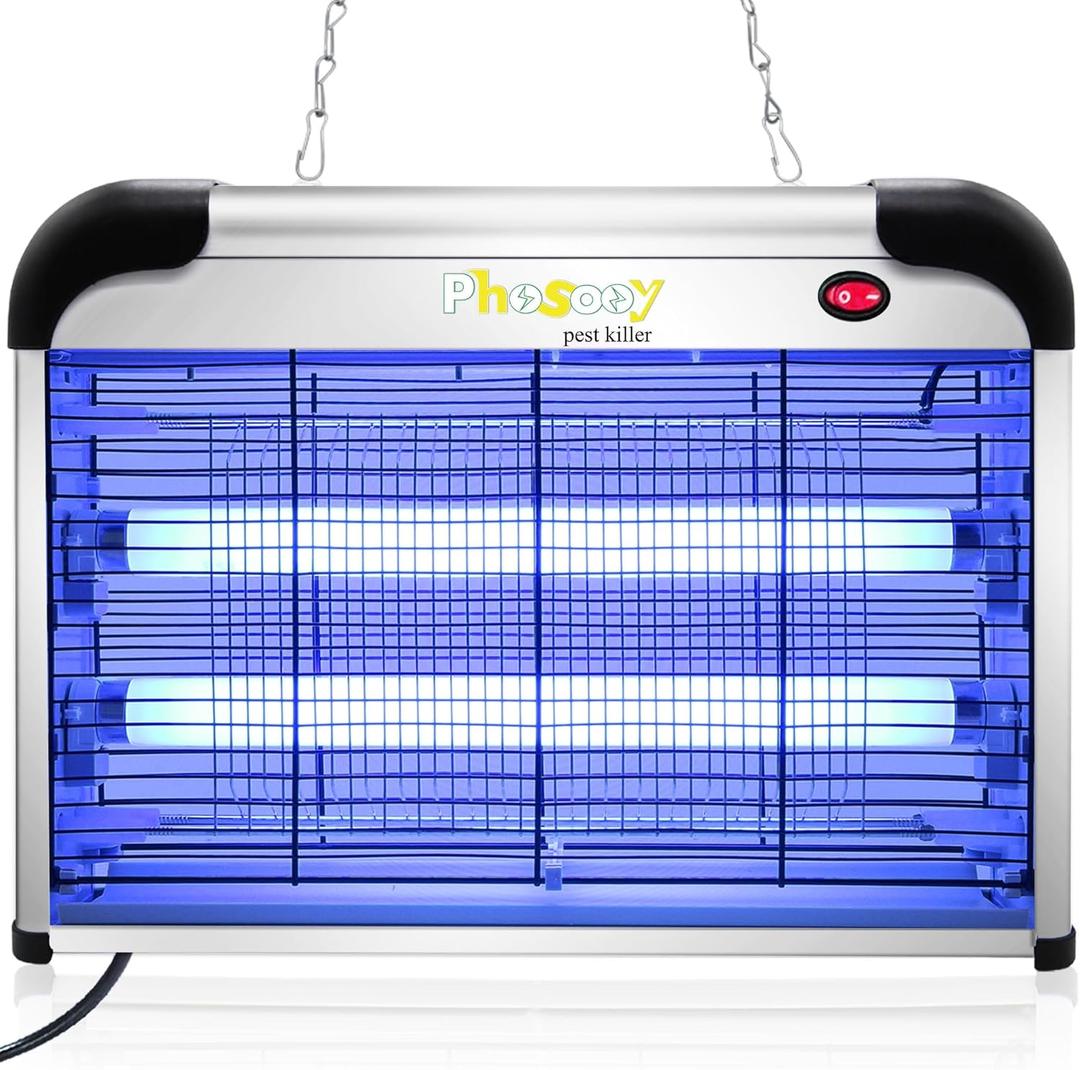 Electric Bug Zapper, 2800V High Grid Indoor Mosquito Killer with 20W Lamps, Plug-in Hanging Insect Trap for Mosquitoes, Moths, Gnats, Flies and Flying Insects Indoor Use