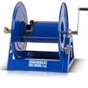 Coxreels 1125-4-100 Hand Crank Steel Hose Reel, 1125 Series -  x 100', 3,000 PSI - Heavy Duty All Welded Steel A Frame  Adjustable Tension Break  Made in the USA, Blue