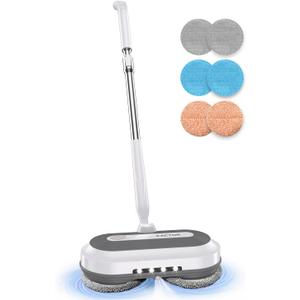 Cordless Electric Spin Mop, Electric Floor Cleaner with Water Sprayer & LED Headlight, 50mins Working Time, 290ml Water Tank, Adjustable Tube, Self-Propelled Multi-Surfaces Floor Mop for Home Cleaning Cordless Electric Spin Mop, Electric Floor Cleaner with Water Sprayer & LED Headlight, 50mins Working Time, 290ml Water Tank, Adjustable Tube, Self-Propelled Multi-Surfaces Floor Mop for Home Cleaning