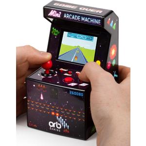 Mini Arcade Machine, 240 Built-in 8-Bit Games, 2.5 Full Colour Screen, 8-Way Joystick, Handheld Retro Games Console Orb Gaming by ThumbsUp!