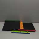 INFUN 1 Inch Telescoping 3 Ring Binder - 4PCS, Flexible Round Binder with Customizable Front Cover and Clear Catalog Pocket, 1 Inch Rings, 225 Sheet Capacity- Green, Red, Orange, Blue