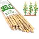 Plant Stakes 4FT, Natural Bamboo Stakes, HAINANSTRY 25Pcs Sturdy Bamboos Garden Stake, Bamboo Sticks for Plants, Beans, Indoor and Outdoor Climbing Plants, Tomato Vegetable Stakes for Garden