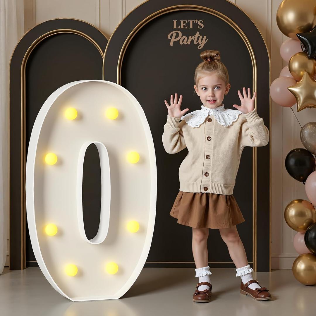 Marquee Letters 3 Feet Tall, 3FT Large Light up Letters O, Big Sign O with Warm White Light for Birthday HOCO Wedding Proposal Engagement Graduation Party Backdrop Decorations