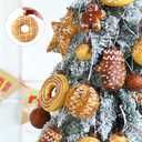Baking Christmas Ornaments Set 43pcs Shatterproof Bread Gingerbread Thmed Christmas Tree Hanging Ornaments Decorations for Indoor Holiday Party Xmas Decor (Baking Set)