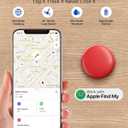 Air Tags Tracker 4 Pack:Bluetooth Item Finder Works with Apple Find My, iOS Only Key Finder, Pet Tracker, Luggage Locator, Wallet & Backpack Tag Replaceable Battery (Reef Accent Pack)