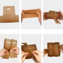 2 Cup Drink Carrier With Handle, 20 Pack Kraft Paperboard Handled Drink Carriers for Hot or Cold Drinks, Disposable Cup Holder Paper Cup Holder for Restaurants Food Delivery, Takeout