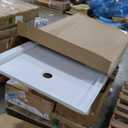 DreamLine SlimLine 36 in. D x 60 in. W x 2 3/4 in. H Right Drain Single Threshold Shower Base in White, DLT-1136602