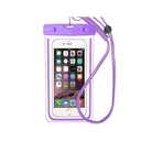 2pcs Glow-in-The-Dark airbag Mobile Phone Dry Bag with Touch Screen Diving Adaptation to iPhone16.15.14.13 Series (Luminous - Purple)