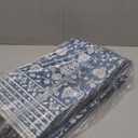 Breling 15 Pcs Blue and White Floral Stair Treads for Wooden Steps 8x30 Inches Stair Treads Indoor Non-Slip Carpet Runner Decorative Long Rugs Safety Mats for Indoor Carpet Covers Elders and Dogs