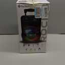 Top Tech Audio Rock-8 1500W Portable Bluetooth Speaker, 8-Inch Woofer, LED Lights, Rechargeable Battery, Wireless Streaming, USB, TF Card & AUX Input, FM Radio, Karaoke Microphone Included, Red