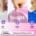 Yes4All EVA Firm Foam Roller for Stretching, Half Yoga Back Roller for Muscle Massage for Pilates, Yoga, Balance & Core Exercises - 12/36 inches