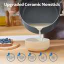 8 Quart Nonstick Stock Pot with Lid - BEZIA Ceramic Large Soup Pot for Family Cooking, Induction Ready, Stay-Cool Silicone Handles, Easy Cleanup, Perfect for Stews, Pasta & Batch Cooking