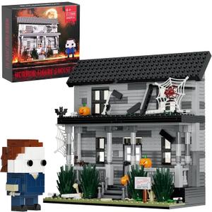 Horror Movie Halloween- Figure & House Building Blocks Kits, Collectible Decoration Building Toy, Present for Friends and Fans, Creative Stable Collectible Building Toy(586 Pieces)