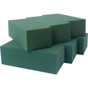 Pack of 6 Dry and Wet Floral Foam Blocks for Fresh and Artificial Flowers, Each (7.8 L x 3.5 W x 2.4 H), for Wedding, Birthdays, Home, Office, and Garden Decorations