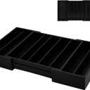 MinBoo Bamboo Drawer Organizer - Expandable K Cup & Pods Holder, Coffee Pod Storage, Tea Organizer, Versatile Kitchen Accessory Organization and StorageBlack