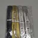 Happy New Year Set Black Banner with Gold Black Paper Flag Bunting Swirl Streamers & Pom Poms for Happy New Year Party Decorations