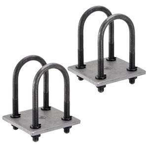 SPARKWHIZ 2000lbs Trailer U Bolt Kits for 1-3/4" Round Trailer Axle, 4-1/4" Long U Bolts, U Bolts Dia. 3/8",1 Pack
