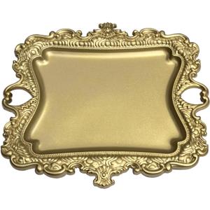 khtumeware 1 Pack Vintage Gold Jewelry Dish Brushed Gold Jewelry Trays ideal for holding jewelry rings and small trinkets.