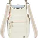 Telena Water Bottle Holder with Strap RFID Crossbody Bags for Women for Walking, Hiking, Cycling, Beige Yellow 
