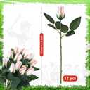 Suhine 12 Pcs Baseball Football Soccer Volleyball Rose Bulk Artificial Sports Flower Decor for Graduation Wedding Party Sports Theme Rose Bouquet Gift for Girl Coach Team Player Fan(Baseball Color)