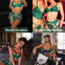 Women's Pajama Sets Strappy Outfits(Green,XXL)