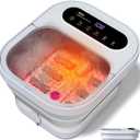 ALLJOY Collapsible Foot Spa with Heat, Pedicure Foot Bath with Bubbles & 6 Rollers, UL-Listed Rapid PTC Heating Foot Soaking Tub for Stress Relief, Relaxation Gift for Women & Men, Nurses & Teachers