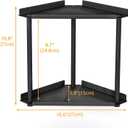 CHJgroup 2 Tier Small Spice Rack Organizer for Kitchen Countertop Black