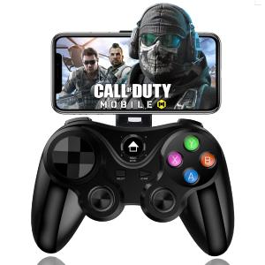 arVin Wireless Game Controller for iOS & Android, Bluetooth Gamepad Joystick with Phone Holder for iPhone 15/14/13/12, Samsung Galaxy S22/S21/S20, One Plus, TCL, Call of Duty, Apex Legends,Direct Play (Black)