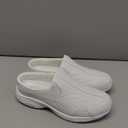 Easy Spirit Women's Tourguide Clogs (8 Wide, White Leather)