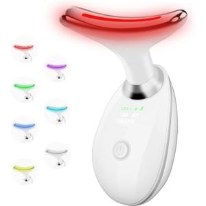 Facial Massager,7 Color LED Light Therapy for Face and Neck,Portable Beauty Skin Care Tools